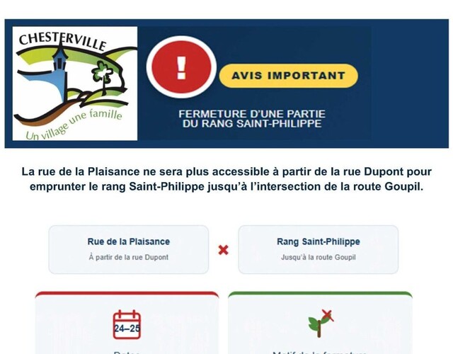 Avis de travaux d'élagage le 24 et 25 octobre 2026