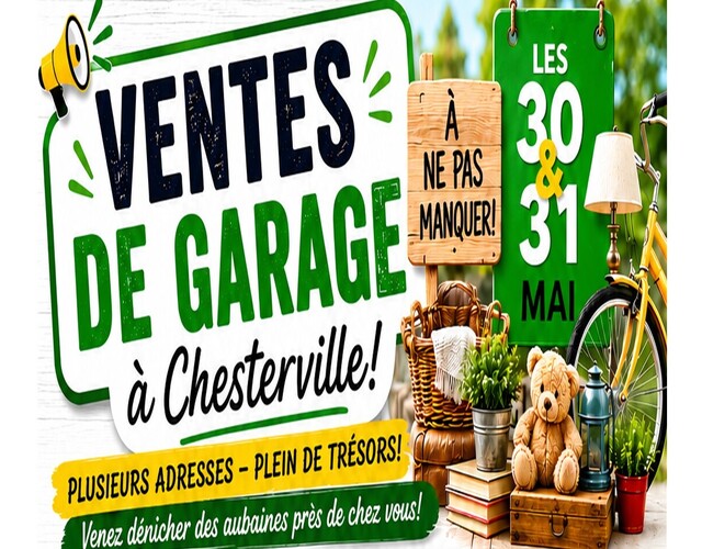 Vente de garage à Chesterville
